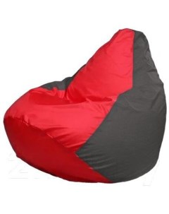 Кресло мешок Груша Макси красный темно серый Г2 1 170 Flagman
