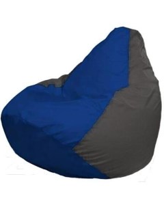 Кресло мешок Груша Макси синий темно серый Г2 1 118 Flagman