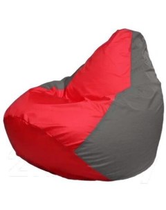 Кресло мешок Груша Макси красный серый Г2 1 173 Flagman
