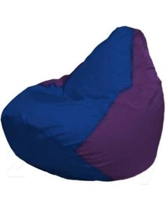 Кресло мешок Груша Макси синий фиолетовый Г2 1 117 Flagman