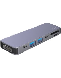 Адаптер USB C для MacBook 7 в 1 графит Deppa