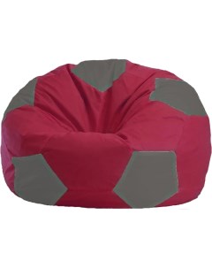 Кресло мешок кресло Мяч Стандарт М1 1 303 бордовый серый Flagman