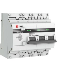 Выключатель нагрузки Дифференциальный автомат PROxima АД 32 3P N 32А 30мА DA32 32 30 4P pro Ekf