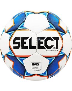 Футбольный мяч Diamond IMS 810015 размер 5 белый синий оранжевый Select