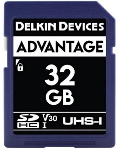 Карта памяти Advantage SDHC 32GB UHS I V30 DDSDW63332GB Delkin devices