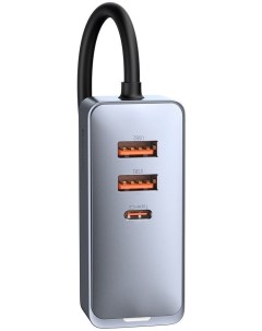 Автомобильное зарядное устройство Share Together PPS multi port Fast charging with extension cord 2U Baseus