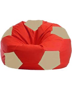 Кресло мешок кресло Мяч Стандарт М1 1 174 красный светло бежевый Flagman