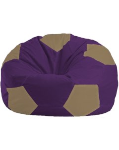 Кресло мешок кресло Мяч Стандарт М1 1 70 фиолетовый бежевый Flagman