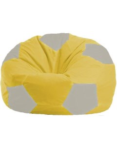 Кресло мешок кресло Мяч Стандарт М1 1 266 жёлтый белый Flagman