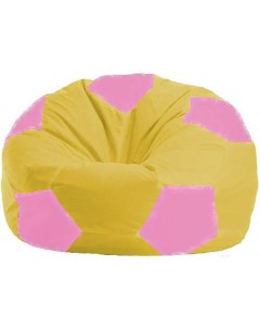 Кресло мешок кресло Мяч Стандарт М1 1 257 жёлтый розовый Flagman