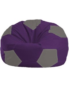 Кресло мешок кресло Мяч Стандарт М1 1 72 фиолетовый серый Flagman