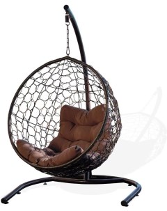 Кресло кокон подвесное Либра с подушкой коричневый Уралспецмаш