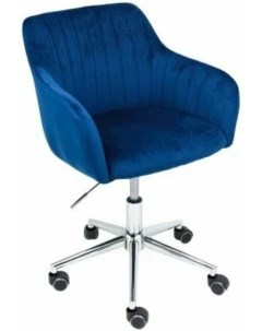 Офисное кресло Sark синий велюр хром Akshome