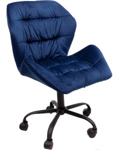 Офисное кресло Yukon темно синий велюр HCJ 49 черный Akshome