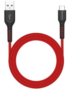 Кабель Type C USB для зарядки 1 5 м 2 4А Energeek Blast черно красный Atomic