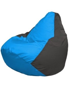 Кресло мешок Груша Мини голубой темно серый Г0 1 270 Flagman