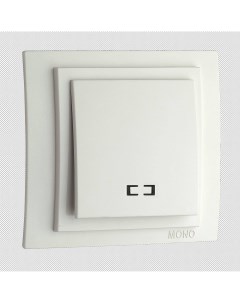 Выключатель L D 1 кл с подсветкой белый 500 001925 101 Mono electric