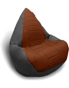 Бескаркасное кресло Капля экокожа декоративная отделка серый коричневый Byroom