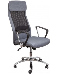 Офисное кресло Ergo ткань сетка серый черный Akshome
