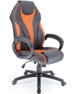 Офисное кресло WING экокожа черный оранжевый Everprof