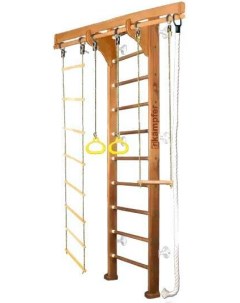 Детский спортивный комплекс Wooden Ladder Wall 2 3 м ореховый белый Kampfer