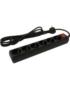 Сетевой фильтр 6 Sockets 3m Black SP6B 230 5bites