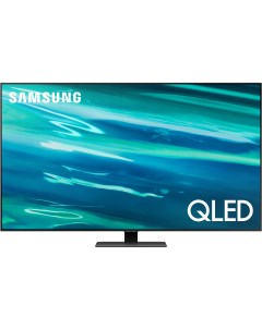 Телевизор QE55Q80BAUXRU темно серебристый Samsung