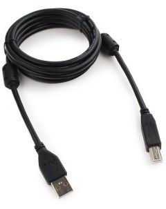 Кабель CCF USB2 AMBM 6 USB 2 0 Pro AM BM 1 8м экран феррит кольцо черный пакет Cablexpert