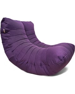Бескаркасное кресло Кокон XL рогожка Bagama Violet Loftyhome