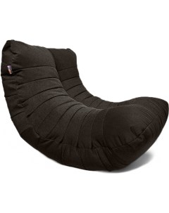 Бескаркасное кресло Кокон XL рогожка Bagama Dark Loftyhome