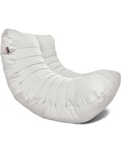 Бескаркасное кресло Кокон XL рогожка Bagama White Loftyhome
