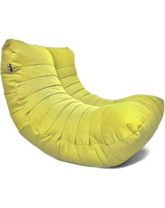 Бескаркасное кресло Кокон XL рогожка Bagama Green Loftyhome
