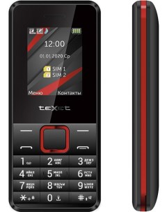 Мобильный телефон TM 207 черный красный Texet