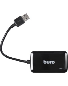 Кабель адаптер разветвитель BU HUB4 U3 0 S черный Buro