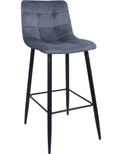 Барный стул Stella велюр серый HLR21 черный Akshome