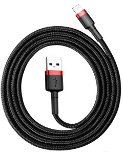 Кабель Cafule Cable USB For lightning 2 4A 1M Red Black CALKLF B19 Baseus