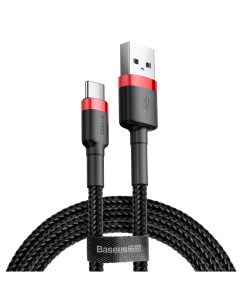 Кабель cafule Cable USB For Type C 2A 2m Red Black CATKLF C91 Baseus