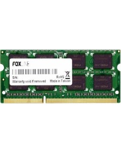 Оперативная память SODIMM 4GB 1600 DDR3 FL1600D3S11S1 4G Foxline
