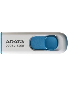 Накопитель USB Flash флешка Classic C008 32GB White Blue A-data