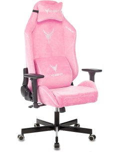 Офисное кресло Knight Fabric Velvet 36 с подголовником крестовина металл розовый N1 PINK Бюрократ