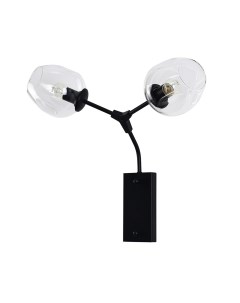 Светильник настенный Kinklight Нисса 07512-2,19(21) черный (2*40Вт, E27) Kink light