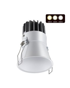 Светильник точ. LANG 358908 (12Вт, 3000/4000/6000К, IP20, LED) белый Novotech