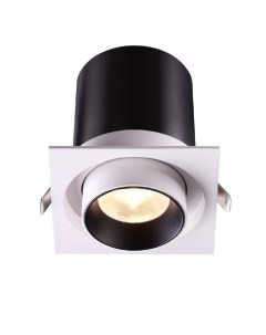 Встраиваемый светильник LANZA 358082 (12Вт, 3000К, IP20, LED) белый/черный Novotech
