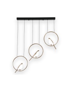 Светильник подвесной Kinklight Арси 08446-3А,33 черный + золото (3*10Вт, 4000К, LED) Kink light