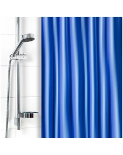 Штора для ванной комнаты 180х180 см полиэтилен MIRAGE синяя арт 7070 blue Вилина