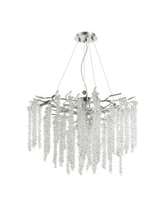 Светильник подвесной BANCHE 5004/8 серебристый/прозрачный металл/хрусталь (8*40Вт, G9) Odeon light
