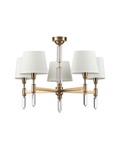 Светильник подвесной EXCLUSIVE LONDON 4894/5 бронзовый/белый/ткань (5*40Вт, E14) Odeon light