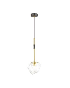 Светильник подвесной STONO 4789/1 черный/золотой/прозрачный (1*40Вт, G9) Odeon light