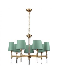 Светильник подвесной EXCLUSIVE LONDON 4887/7 бронзовый/зеленый/ткань (7*40Вт, E14) Odeon light
