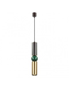 Светильник подвесной SAKRA 4072/5L черный/золото/зеленый (1*5Вт, GU10) Odeon light